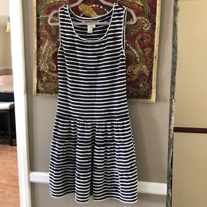 Max Studio navy striped nautical dress
